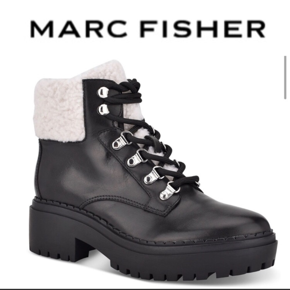 NWT Marc Fisher Leigan Lug-Sole Hiker Boots